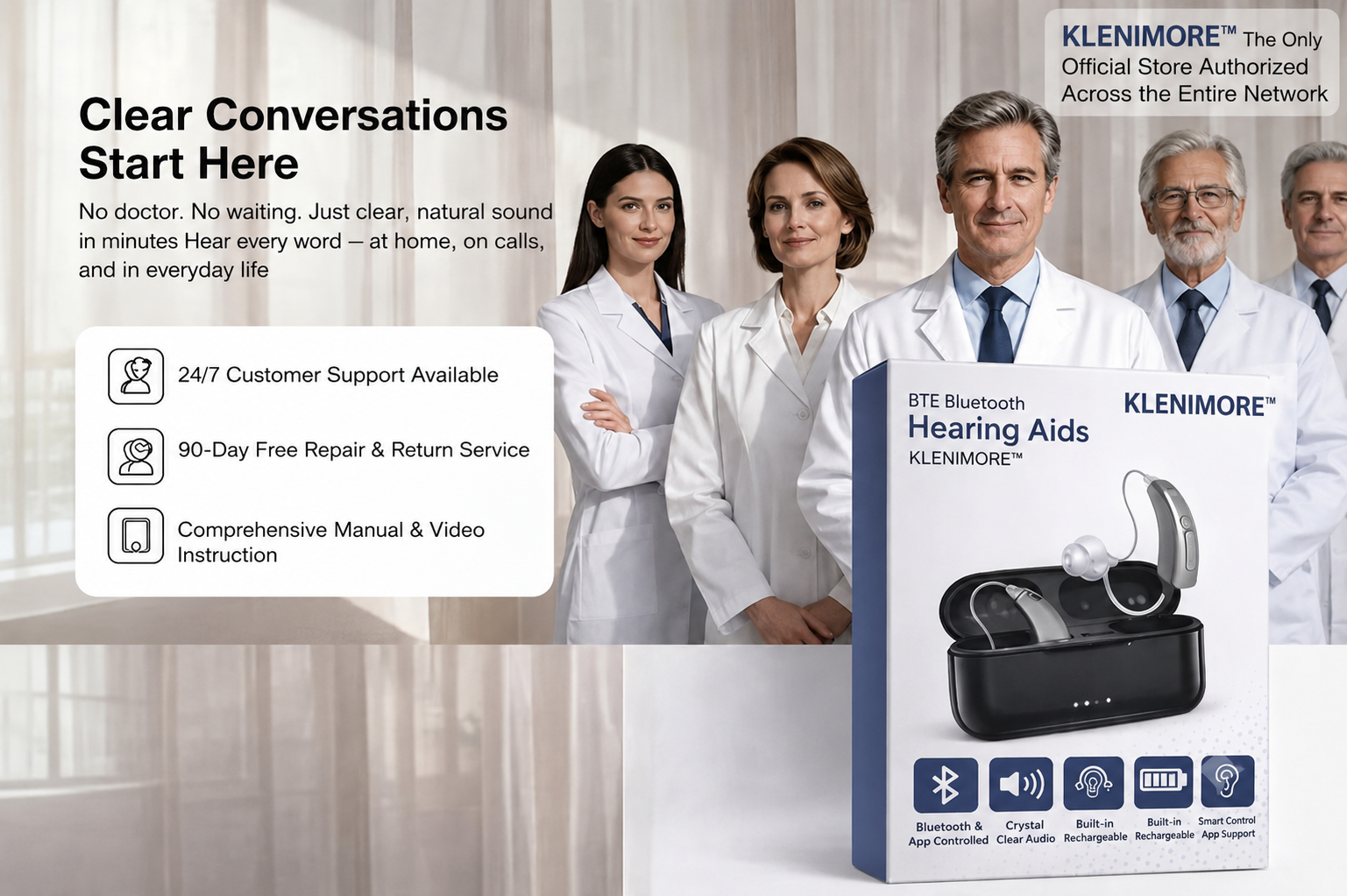 KLENIMORE Bluetooth Hearing Aids