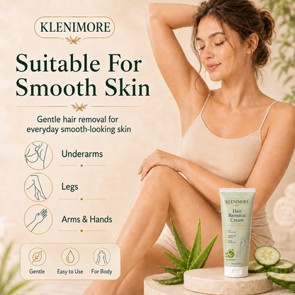 KLENIMORE™ Natural Gentle Hair Removal Cream | For Women & Men, Sensitive Skin