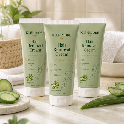 KLENIMORE™ Natural Gentle Hair Removal Cream | For Women & Men, Sensitive Skin