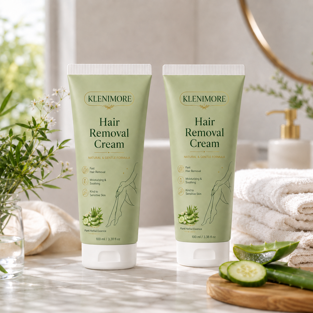 KLENIMORE™ Natural Gentle Hair Removal Cream | For Women & Men, Sensitive Skin