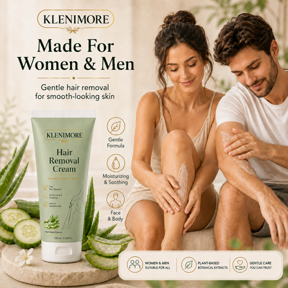 KLENIMORE™ Natural Gentle Hair Removal Cream | For Women & Men, Sensitive Skin