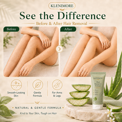 KLENIMORE™ Natural Gentle Hair Removal Cream | For Women & Men, Sensitive Skin