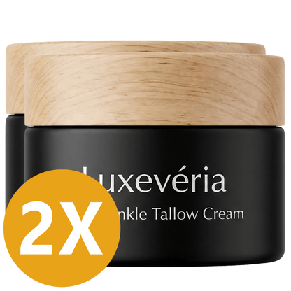 Luxevéria Anti-Wrinkle Tallow Cream two jar value pack
