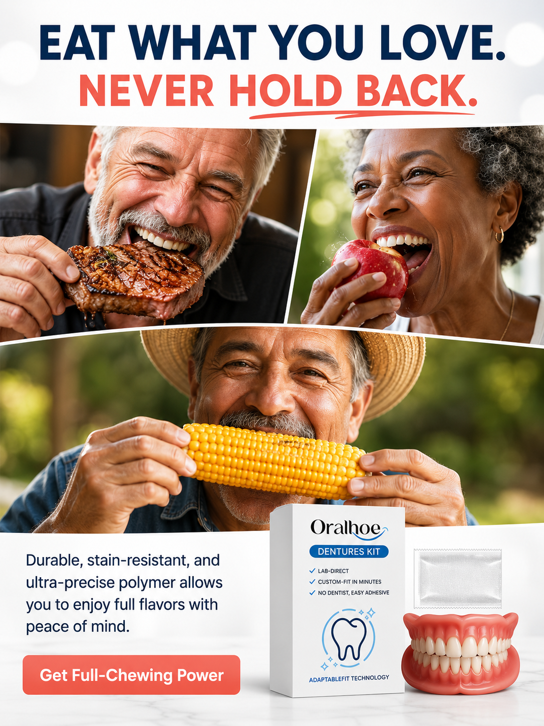 ⏰ 70% OFF Today — Custom-Fit Dentures for a More Natural, Comfortable Smile