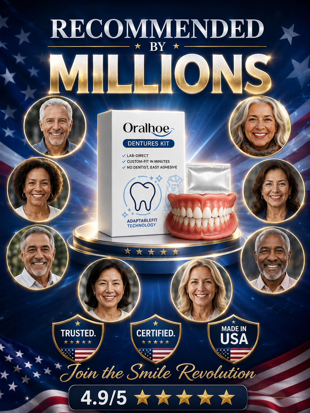 ⏰ 70% OFF Today — Custom-Fit Dentures for a More Natural, Comfortable Smile
