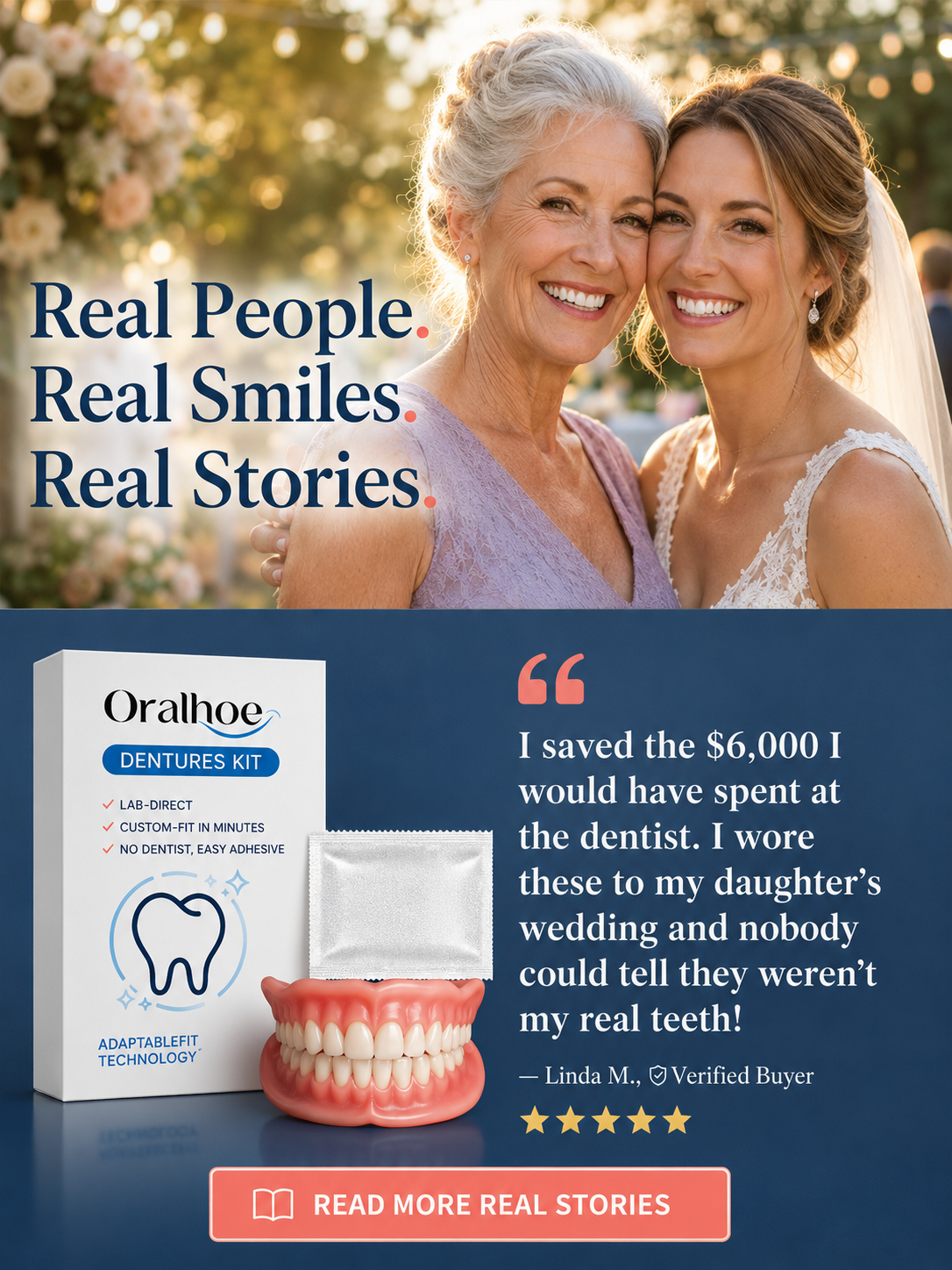 ⏰ 70% OFF Today — Custom-Fit Dentures for a More Natural, Comfortable Smile