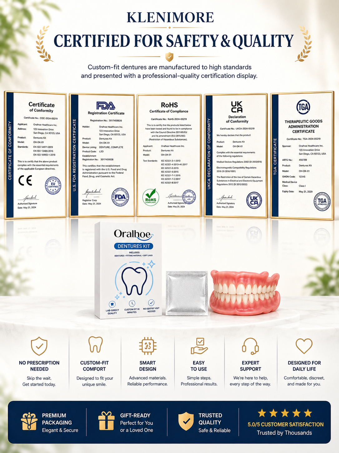 ⏰ 70% OFF Today — Custom-Fit Dentures for a More Natural, Comfortable Smile
