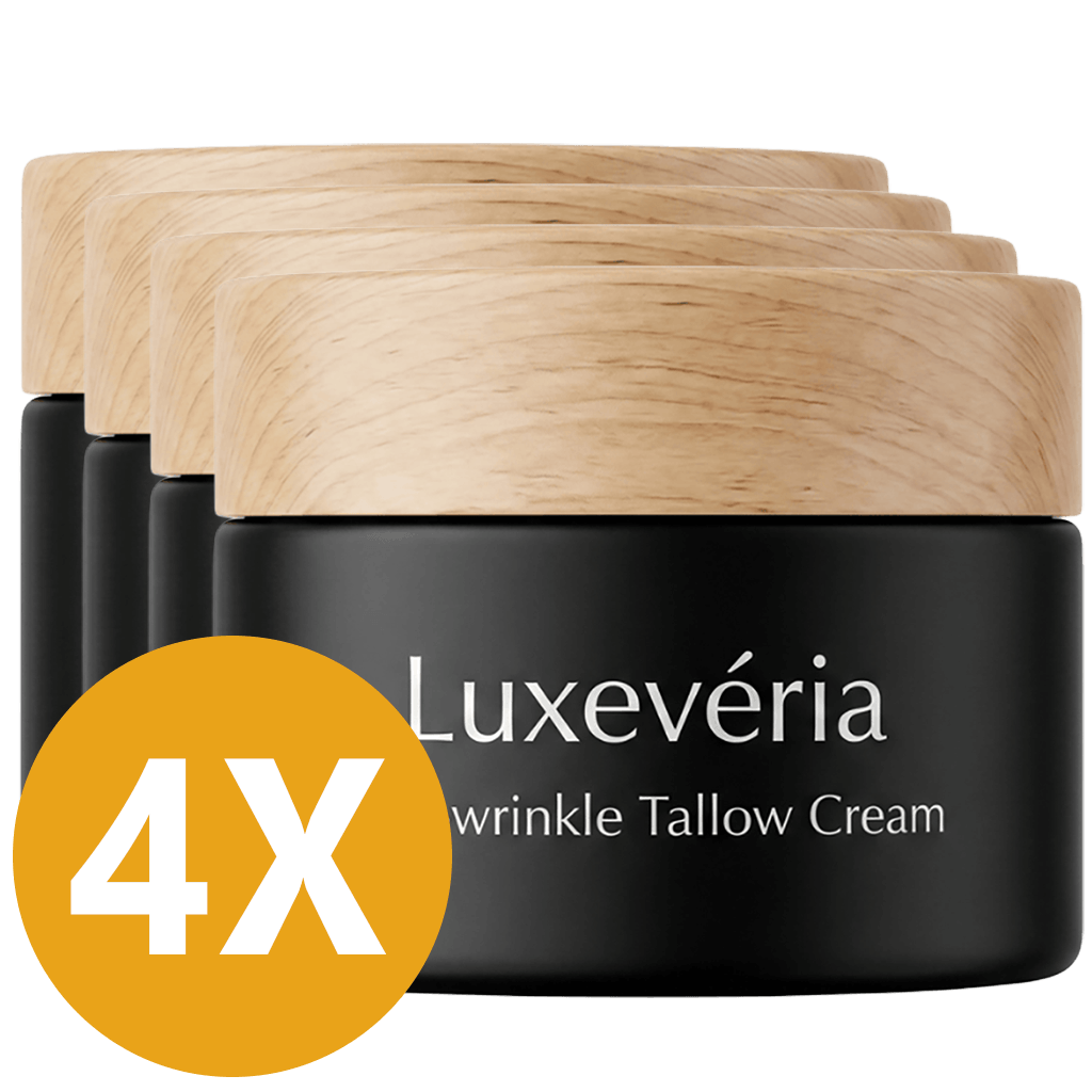 Luxevéria Anti-Wrinkle Tallow Cream four jar best seller pack