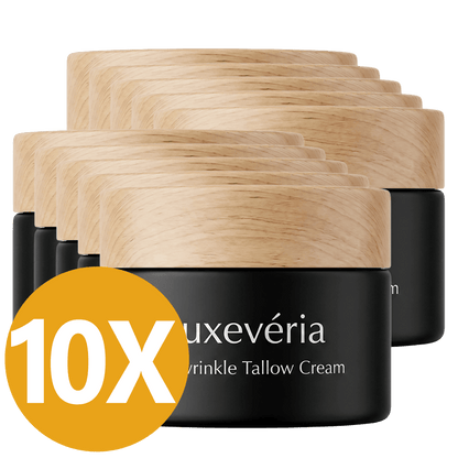 Luxevéria Anti-Wrinkle Tallow Cream ten jar maximum savings pack