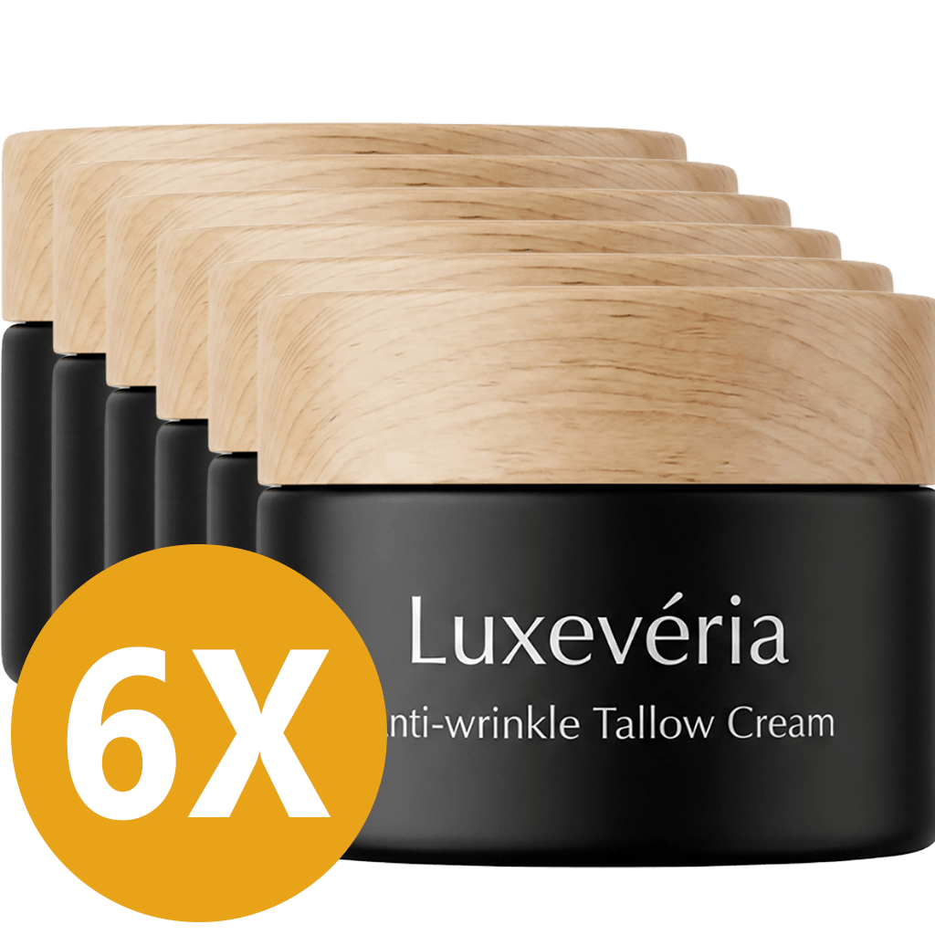 Luxevéria Anti-Wrinkle Tallow Cream six jar best value pack